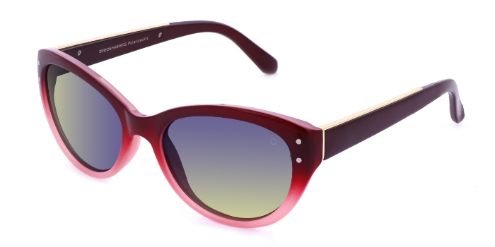 SPECSMAKERS Smoke Tinted Oval Sunglasses for Women